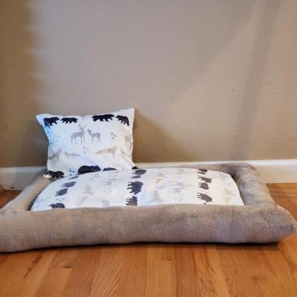 Dog Bed Set Bolster Bed Medium Size..
