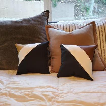 Art Deco Mini Bed/couch/chair Pillow, Black,..